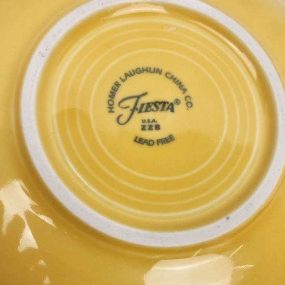 Fiesta Homer Laughlin Yellow Coffee/ Tea Mug Cup And Saucer Plate. - Picture 6 of 7